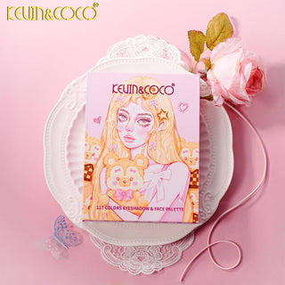 KEVIN & COCO - Teddy Bear Girl Face & Shadow Book Palette