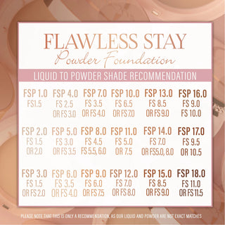 BEAUTY CREATIONS - Flawless Stay Powder Foundation (Various Shades)