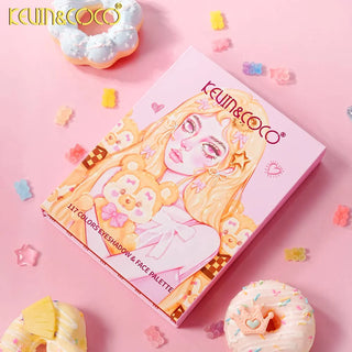 KEVIN & COCO - Teddy Bear Girl Face & Shadow Book Palette