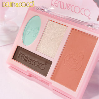 KEVIN & COCO - Pink Rainbow Twisty Braid Mini Shadow