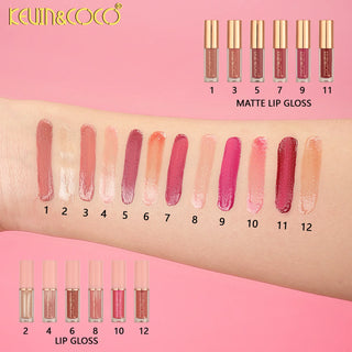 KEVIN & COCO - Glow Kiss 12 PCS Lip Gloss Set